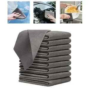 Thickened Magic Cleaning Cloths - 10 Pack Premium, Streak/Lint/Scratch-Free for Cars, Ultra-Absorbent Reusable Rags for Screens, Glass, Windows, Kitchen & Mirror, Durable microfiber