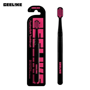CEELIKE Feather-Soft Toothbrush | Stylish Black - Pink Design, Smooth Bristles, Easily Achieve Efficient Teeth Cleaning