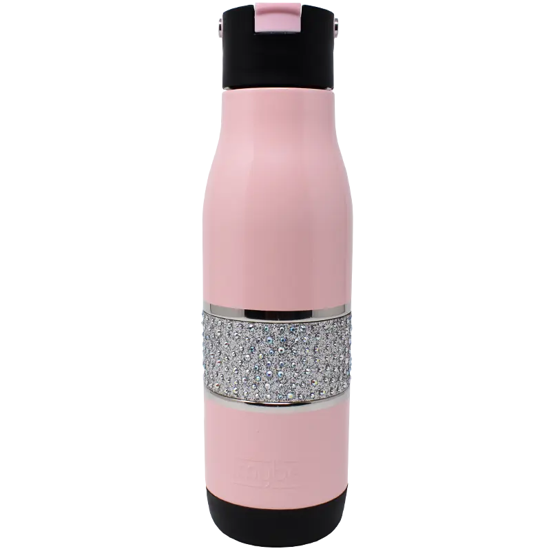 MyBevi Hollywood Sport Hydration Bottle 20 oz | Rhinestones Bling Water Bottle