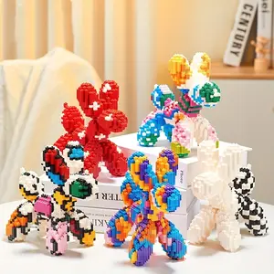 Creative Balloon Dog Building Block Set - Interlocking Blocks, Home Decor, Perfect For Festive Gifting Toys Crafts Fun
