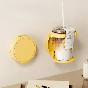 Wall-mounted folding cup holder for cups, water bottles, coffee storage rack, car cup holder, no-drill wall-mounted cup rack