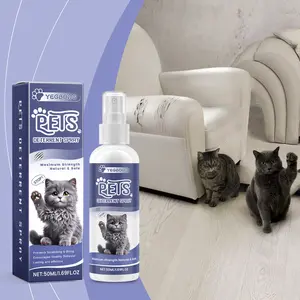 Yegbong Cat Scratch Deterrent Spray, Anti-Scratch Pet Repellent, Furniture Protector, Sofa Guard, Chew Proof, Non-Toxic Formula