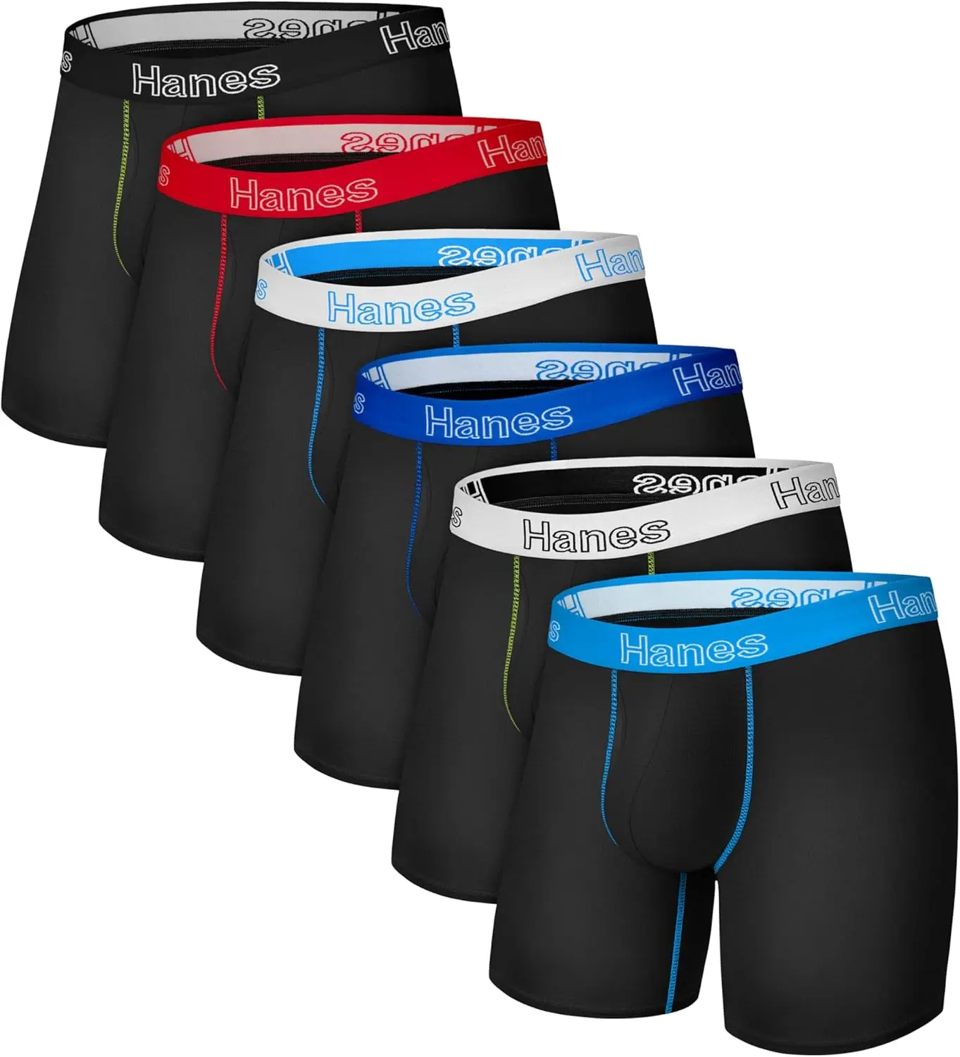 Hanes Men's Underwear, Stretch Cotton Boxer Briefs for Men, Moisture-wicking, Multi-Pack