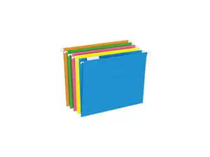 Pendaflex 81672 Reinforced Hanging Folders, 1/5 Tab, Letter, Glow Assorted, 25/Box