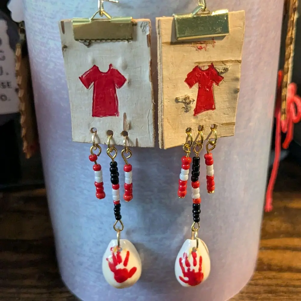 Missing Murdered Indigenous Women & People MMIWP Birch Bark Earrings