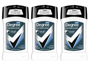 Degree Men UltraClear Antiperspirant Deodorant Fresh 72-Hour Sweat & Odor Protection Antiperspirant For Men With MotionSense Technology - 3 Pack