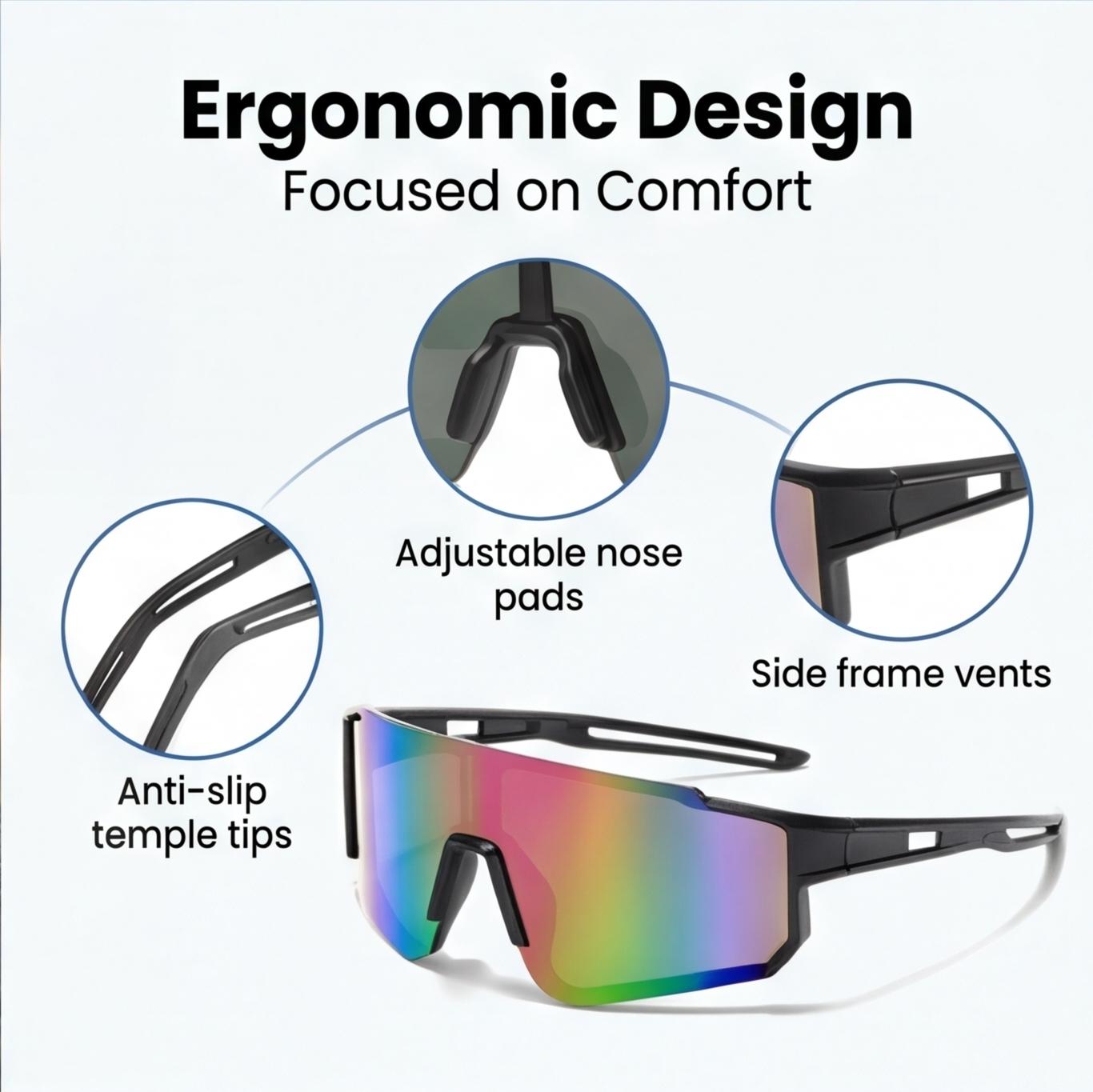 Men's and women's safety protective glasses, featuring anti-fog and scratch-resistant surround lenses, adjustable temple and nose pads - certified protective glasses by ANSI Z87, with 100% UV protection function. Men's and women's safety protective glasses, featuring anti-fog and scratch-resistant surround lenses, adjustable temple and nose pads - certified protective glasses by ANSI Z87, with 100% UV protection function.