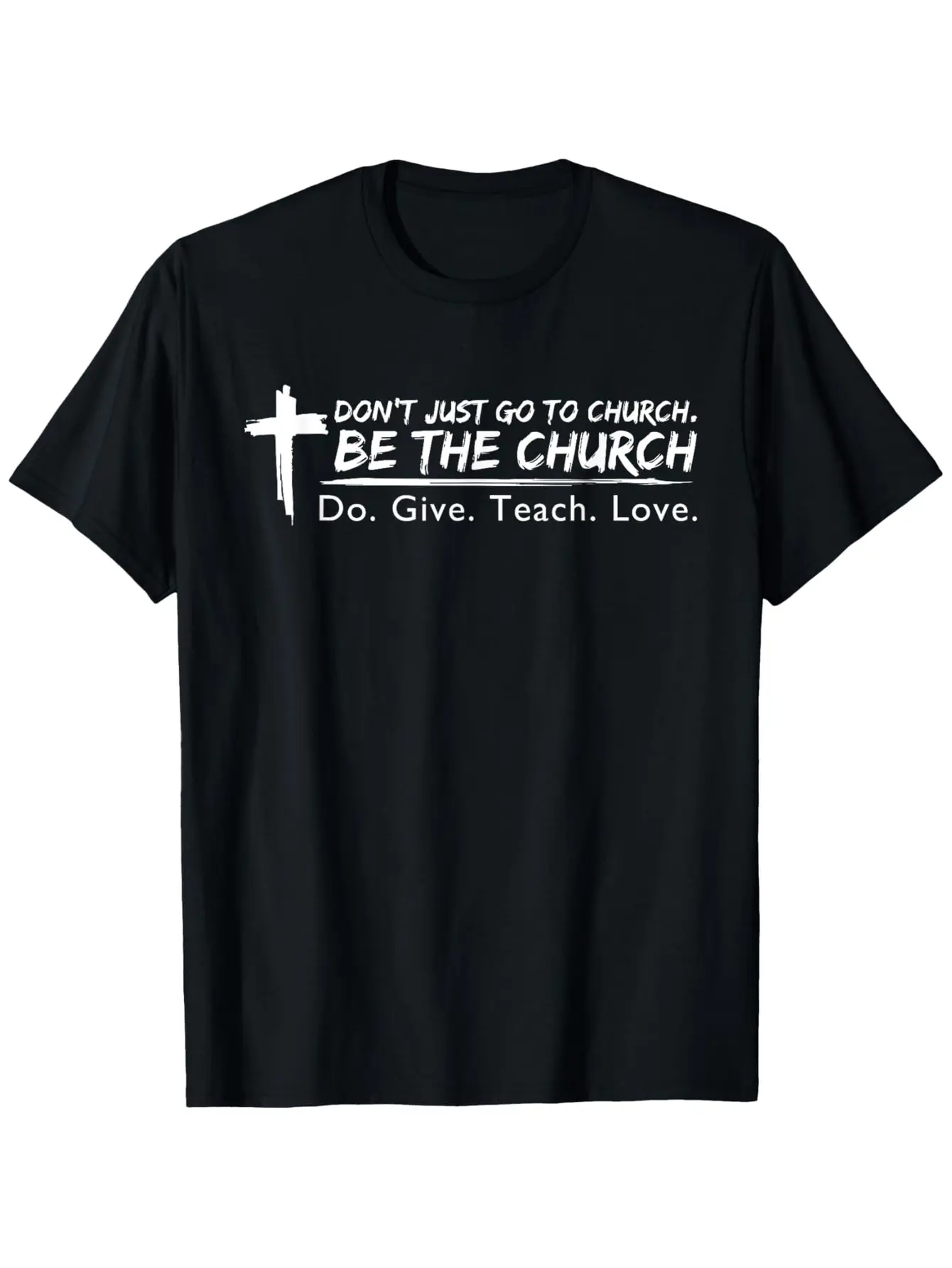 Faith T-Shirt - Matthew 28_19-20 Verse  Cross Desi