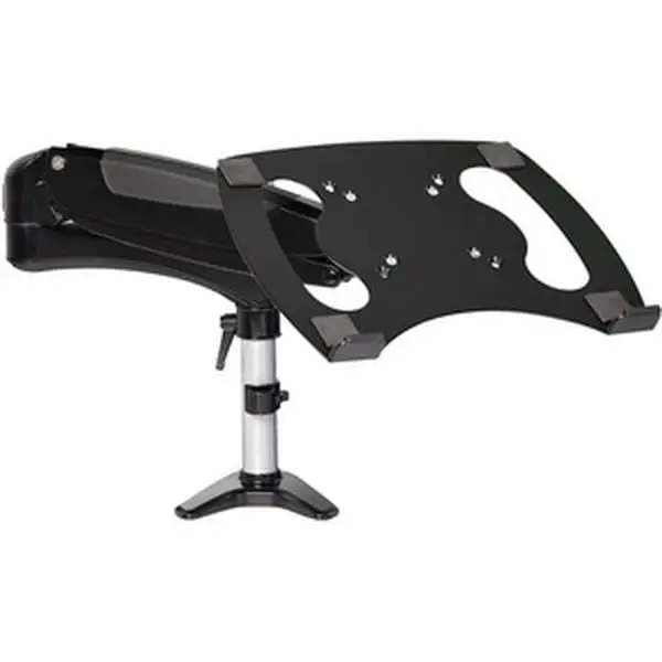 Startech ARMUNONB1 Desk Mount Laptop Arm - Full Motion Articulating Stand with Cable Management, Pivot, Tilt, Adjustable Viewing Angle, 75x75 VESA, 12.20 in, 17.70 lb/8.03 kg, for Laptops or 34 in Monitors