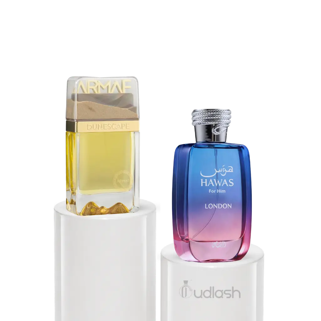 Oudlash Bundle | Armaf Dunescape + Hawas Londoin | Unisex Fragrance | 100ML - 3.4 OZ | Blood Orange-Bergamot, Mandarin