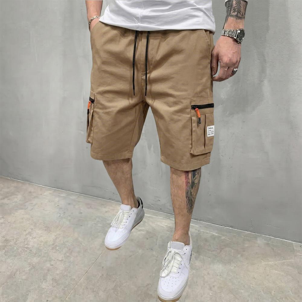 men's cargo shorts Men’s 3-piece outdoor cargo shorts with multiple pockets and zippered pockets; two-pocket design with large, functional 3D side pockets and a drawstring waist. Suitable for everyday hiking and fishing. Great value for money. summer