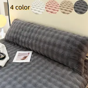 1count Rabbit Fur Pillowcase, Plush Craftsmanship, Warm and Comfortable, Soft Bunny Fabric Cover, Ideal Gift for Home Decor