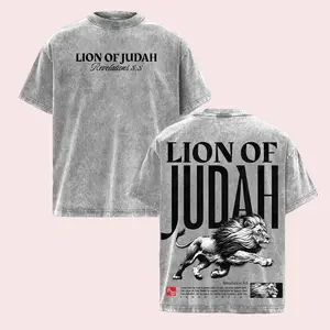 Lion of Judah Vintage T-Shirt _ Tank Top _ Hoodie, Christian Jesus Apparel, Faith Streetwear Oversize Heavyweight, Gothic Church Outfit, Gym Pump Cover , Lion Shirt