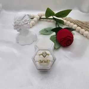 valdiviajewery #2126 14k Gold Plated Wedding Duo Ring High Quality