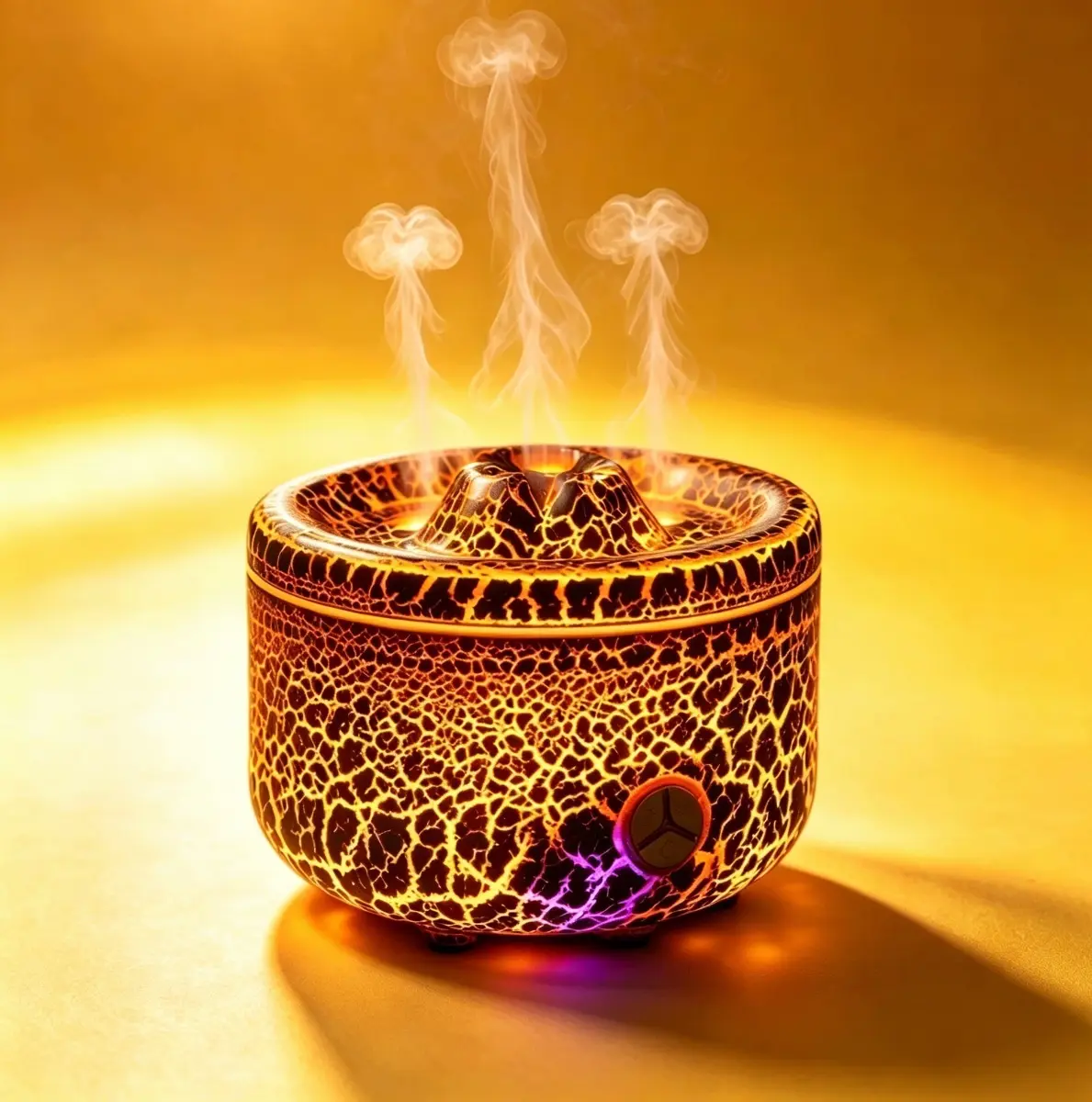 Volcano Flame Diffuser! Anti‑Stress Aromatherapy Humidifier for Women, With Remote & Auto Humidity Control, Perfect Bedroom Decor Gift