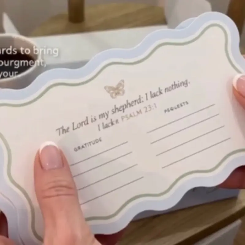 Christian 48-Piece Boxed Prayer Cards Set - Psalm 23:1 Themed Religious Ornaments, Home Supplies, Room Decor Faith Gift for Christians