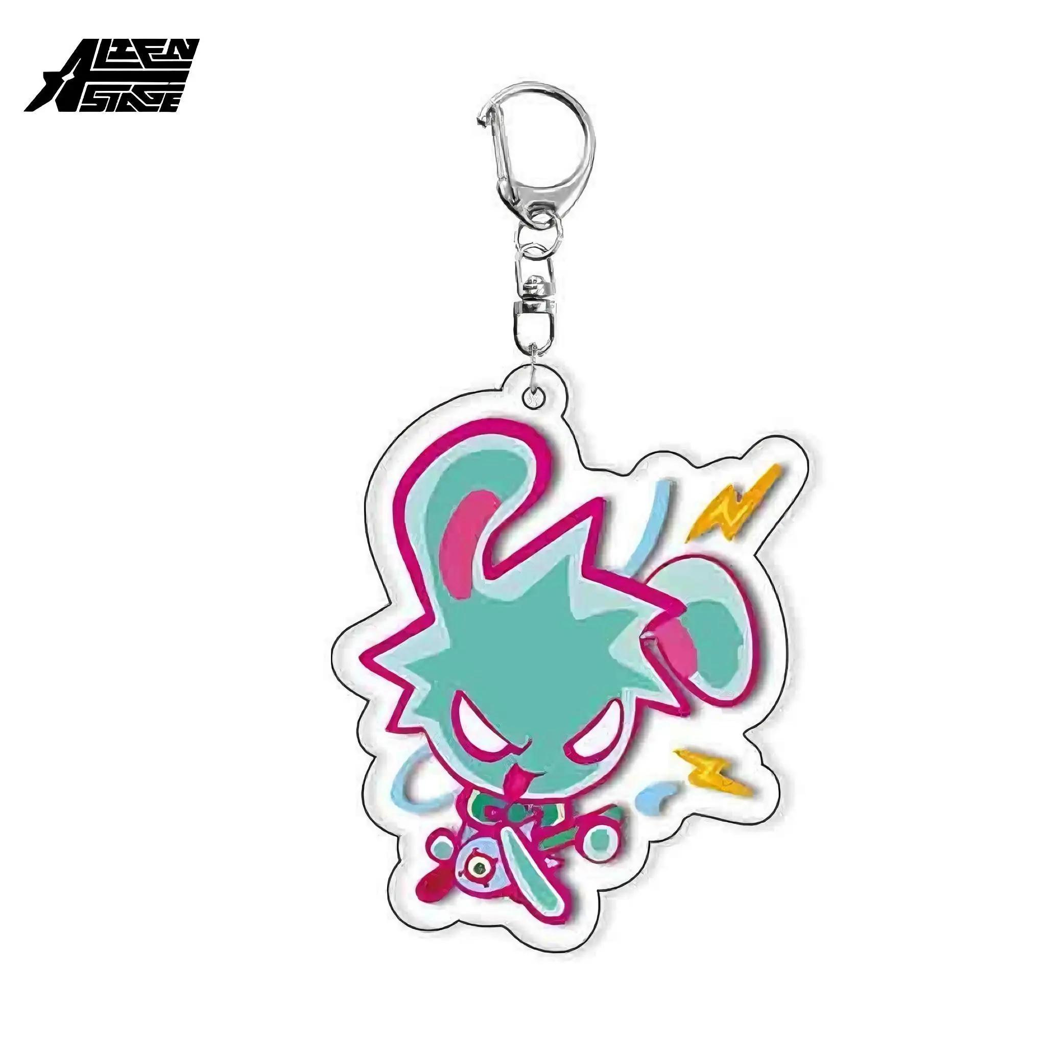 Alien Stage Stained Glass Keychain Multipack Limited Edition Korea Rabbit Cafe Collection, Key Charms, Cutecore Alnst Merch Figure, Cute Backpack Gift