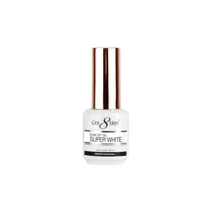 Cre8tion Soak Off Gel Nail Polish Super White 0.5 fl oz Chip Resistant Fast Drying Manicure Formula