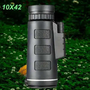 10x42 HD Outdoor Monocular Telescope, Fmc High Definition Coating, Foldable Design, Essential for Travel Hiking Fishing