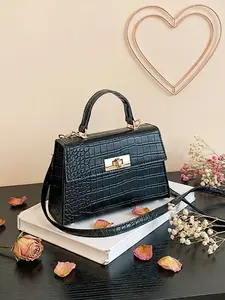 Vintage Mini Crossbody Bag for Women PU Leather Small Top Handle Purse with Removable Chain Strap Dressy Clutch Handbag Convertible crossbody bag Casual Crossbody Bags Crossbody Shoulder Bag