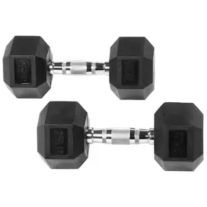 Rubber Hex Dumbbell – Anti-Roll Grip for Strength Training, Home Gym & Full-Body Workouts