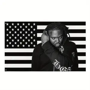 LUCKI Rapper American Flag Tapestry, 3x5ft Polyester Banner, Easy Hang, Durable, Ideal for Man Caves, Dorm Decor, Outdoor Parties, No Electricity Needed, Perfect Gift for Men & Women