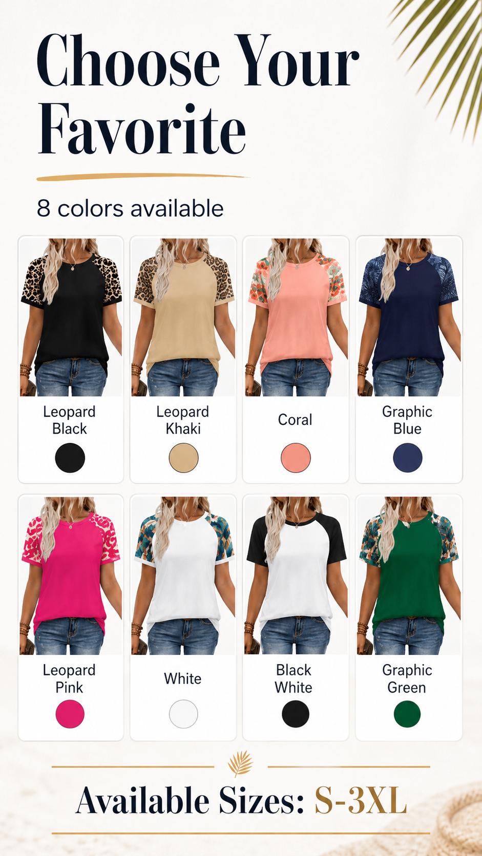 WIHOLL SwimWeek Women's Casual Polyester Colorblock Short-Sleeve Raglan Shirts, Summer-Spring Fashion Vacation Outfits WIHOLL SwimWeek Women's Casual Polyester Colorblock Short-Sleeve Raglan Shirts, Summer-Spring Fashion Vacation Outfits