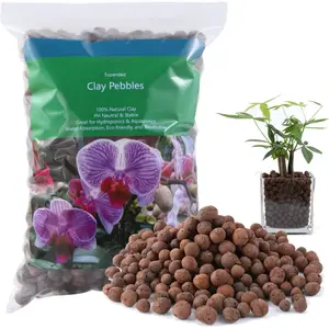 4 LBS  Expanded Clay Pebbles, 4mm-16mm Light Clay Leca Balls for ,  Hydroton Clay Pebbles for Hydroponic & Aquaponics Growing, Orchid Potting Mix, Dutch Buckets, Drainage