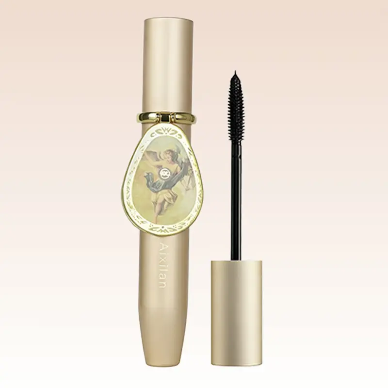 AX AIXILAN Lengthening Mascara for Dramatic Lashes, 24HR Waterproof & Brightening Formula for Beginners, Candelilla Wax, Water Resistant, Youth, Long Wearing Mascara, Lash Volume Mascara