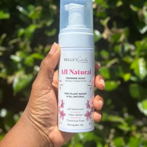BELLE'S SECRETS Organic Plant-Based Feminine Intimate Wash Liquid, Cleanser, pH-Balanced pH Wash Single Item