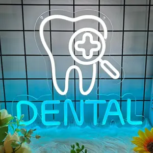 Adjustable Dental Neon Sign for Wall Decoration, LED Sign for Dental Office, USB Powered Glow Sign Gift, Dentist Accessories Decor