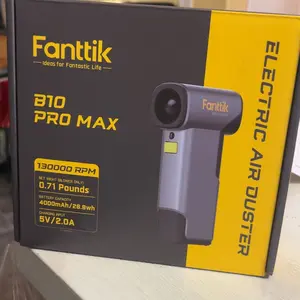 Fanttik B10 Pro Max 7.2V Electric Air Duster, Cordless Duster with 130000 RPM Brushless Motor, 6 Adjustable Levels, 28.8wh Rechargeable Battery, Air Blower for Workbench, PC Fans and Outdoor SummerWins