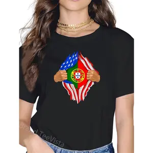 100% Cotton Portuguese Blood Inside Me T-Shirt | Portugal Flag Gift T-Shirt