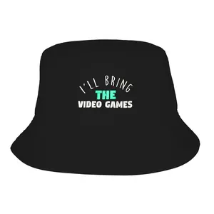 I'll Bring The Video Games Funny Gamer Printed Bucket Hat,gamer bucket hat, i'll bring the video games hat, printed bucket hat, video game hat, funny gamer hat,gamer gift, funny hat, gaming lover, summer bucket hat, outdoor sun hat, vacation hat