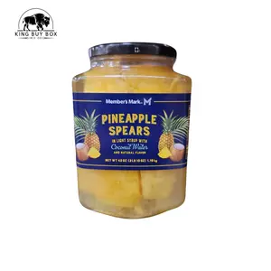 Members Mark Pineapple Spears in Light Syrup with Coconut Water (42 Ounce).