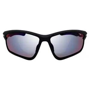 Iktomi JBX Wraparound Sunglasses - Black/Purple TAC Polarized Lenses TR90 Frame 100% UV Protection Lightweight Sporty Design