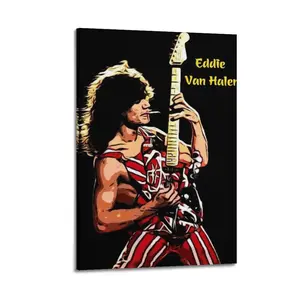 Edward Van Halen Canvas Painting Oil Painting Wall Art Canvas Poster Decorative Painting Corridor Decoration Home Ornaments Photo Artistic Print