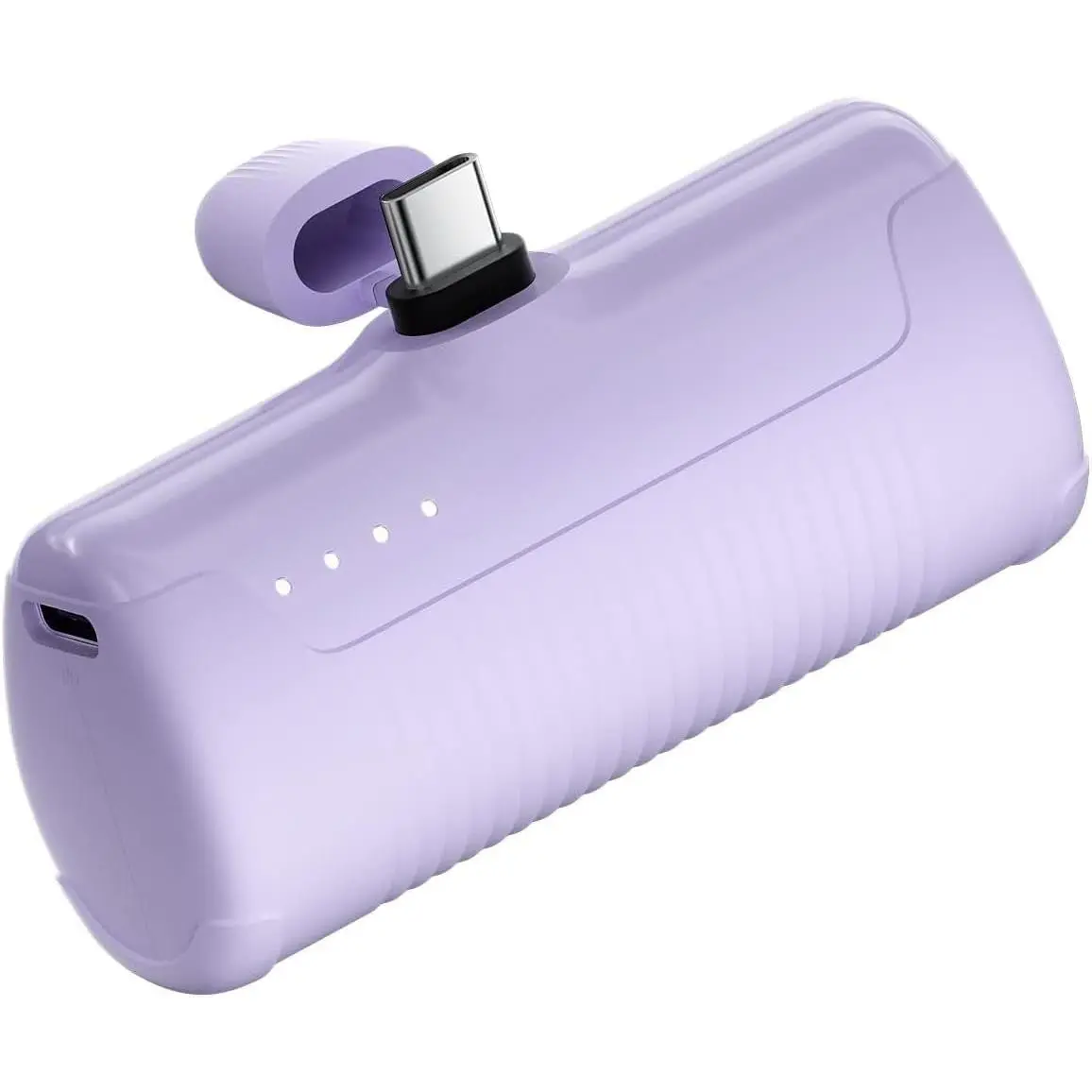 Portable Charger USB C Power Bank 4500mAh Small Portable Phone Charger Android Compact Plug in Battery Pack Portable Compatible with iPhone 15, Galaxy,,, Pixel, Purple