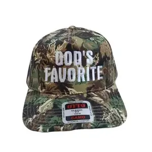 Embroidered 'God’s Favorite' Camo Hat, Unisex, Adult
