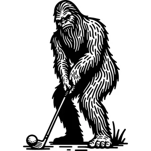 Bigfoot Playing Golf Patch