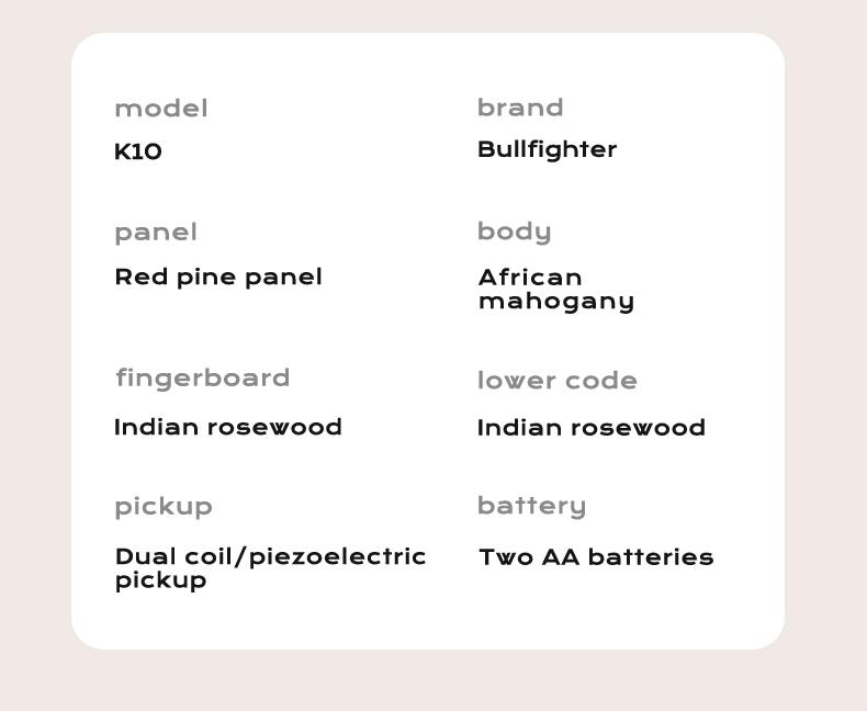 Bullfighter K10 Hybrid Silent Guitar – 2-in-1 Acoustic & Electric Modes, Built-in Chorus & Reverb Effects, Solid Maple Body, Lightweight & Portable – Perfect for Home Practice, Travel, and Stage Performance