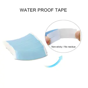 36pcs Blue Double Sided Waterproof Lace Wigs Adhesive Tape Strips for Lace Front Wig Toupee ，heatless curls
