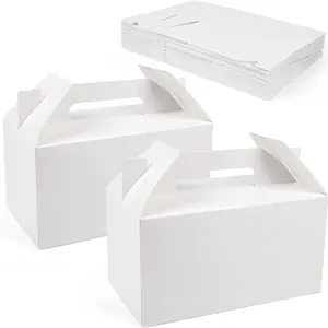 50 Cake Boxes with Handles, Easy Assembly Design, Durable Structure, Perfect for Baking, Christmas Gifts, Party Favors, Baking Supplies