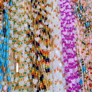 Glow in the Dark Collection Waistbeads  on Sale 50 Inches Women's Belly Chain Handmade Glass Beads Boho Design Daily Wear Special Occasions