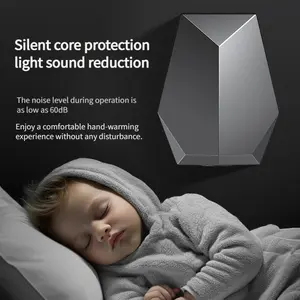 GMDQ 1600W Powerful Hand Dryer Wall-Mounted Quiet Bathroom Dryer with No-Drill Installation Compact Automatic Sensor Dryer for Home Kitchen Hotel Energy Saving