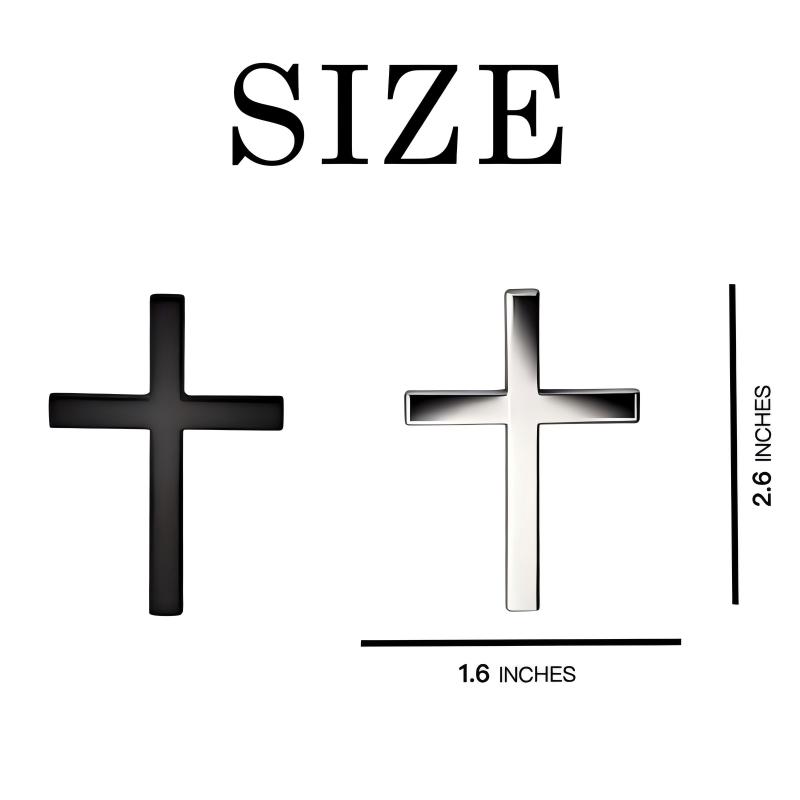 Two Pcs 3D Cross Sticker Christian Car Exterior Decorative Sticker Universal Car Accessories for Motorcycle & SUV Emblem Badge Decal Decoration Two Pcs No Warranty