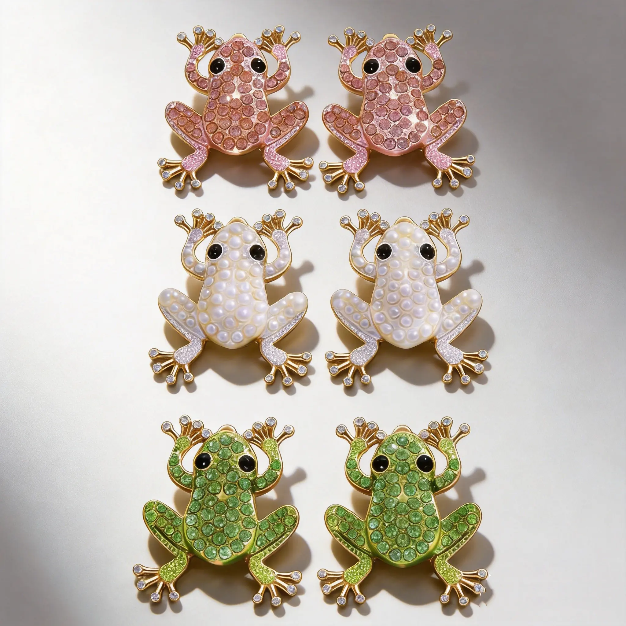 Women's Frog Stud Earrings - Alloy Crystal-Encrusted Whimsical Animal-Shaped Colorful Studded Earrings for Women, Ideal for Daily & Casual Wear, Earring For Women