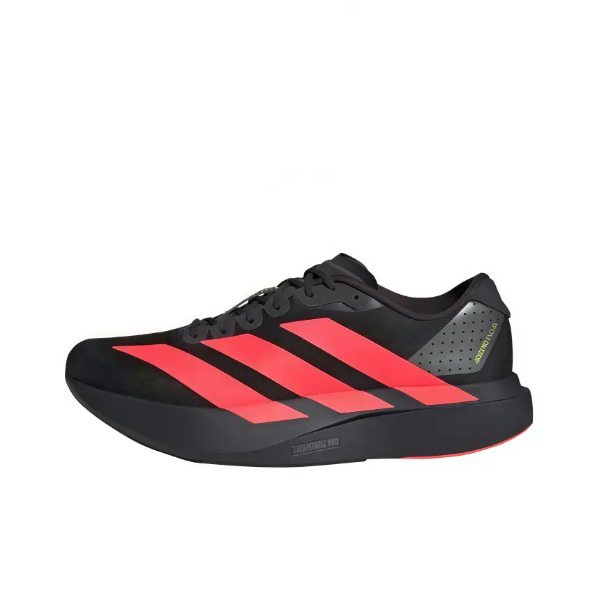Energy-infused black-red shoes with vibrant accents and pro performance