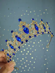 Elegant Alloy Crown Tiara Headband with Rhinestones, Perfect for Weddings and Parties, Birthday and Anniversary Accessories
