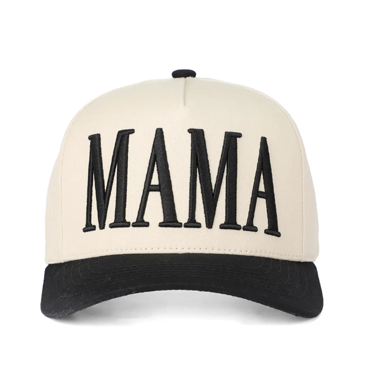 CC MAMA All Embroidery Two Tone Color Print Baseball Cap